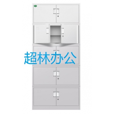 文件柜 扣手五節(jié)檔案柜 2060x900x390mm （鋼板厚度0.8mm）