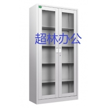 文件柜 通體對(duì)開(kāi)玻璃柜 鐵皮柜 1850x900x390mm（鋼板厚度0.8mm）
