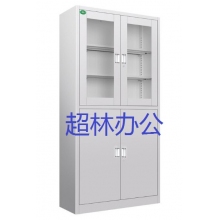 文件柜 平分對(duì)開(kāi)玻璃柜 鐵皮柜 1850x900x390mm （鋼板厚度0.8mm）