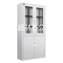 文件柜 高低對(duì)開(kāi)玻璃柜 鐵皮柜1850x900x390mm （鋼板厚度0.8mm）