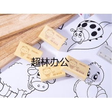 得力(deli)30塊大號4B學生考試繪圖橡皮擦 萌伊系列橡皮 黃色 71101