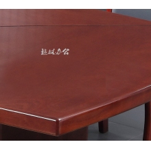 會(huì)議桌長(zhǎng)桌貼實(shí)木皮會(huì)議臺(tái)油漆洽談桌接待橢圓條形板式桌簡(jiǎn)約現(xiàn)代 3米